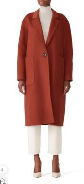 Becken Sienna Wool Long Lapel Coat M